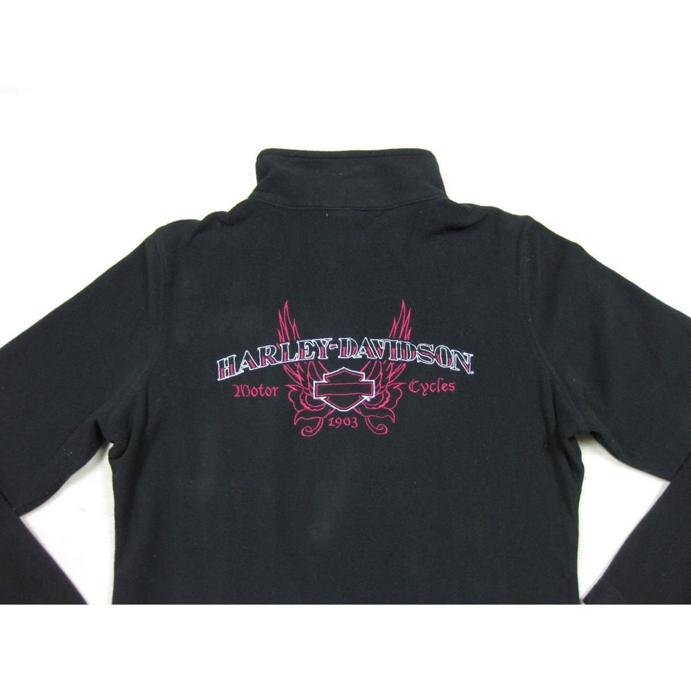 Harley-Davidson Fleece 1/4 Zip Pullover Sweatshirt‎ Women's (M) Motorcycle Biker - Picture 11 of 14